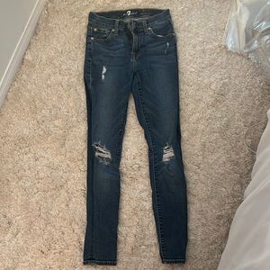 7 For All Mankind Skinny Ankle Jeans size 24